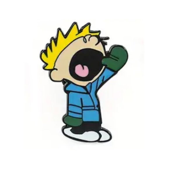 Calvin Collectible Enamel Pin NEW! Calvin & Hobbes Cartoon Bill Watterson 834 - Picture 2 of 4